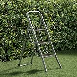 Home Vida 3 Step Ladder Heavy Duty Steel Grey Folding 150kg Max Load view 9