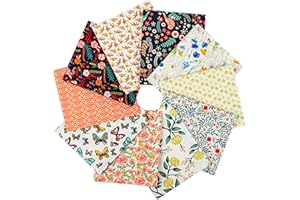 Craftido -25 Options- 100% Cotton Quilting Fabric Bundles 10pcs Fat Quarters 18”x21”-Medium Weight 5.2 oz- for Quilting, Sewing project, Patchwork, DIY Crafts – Secret Garden