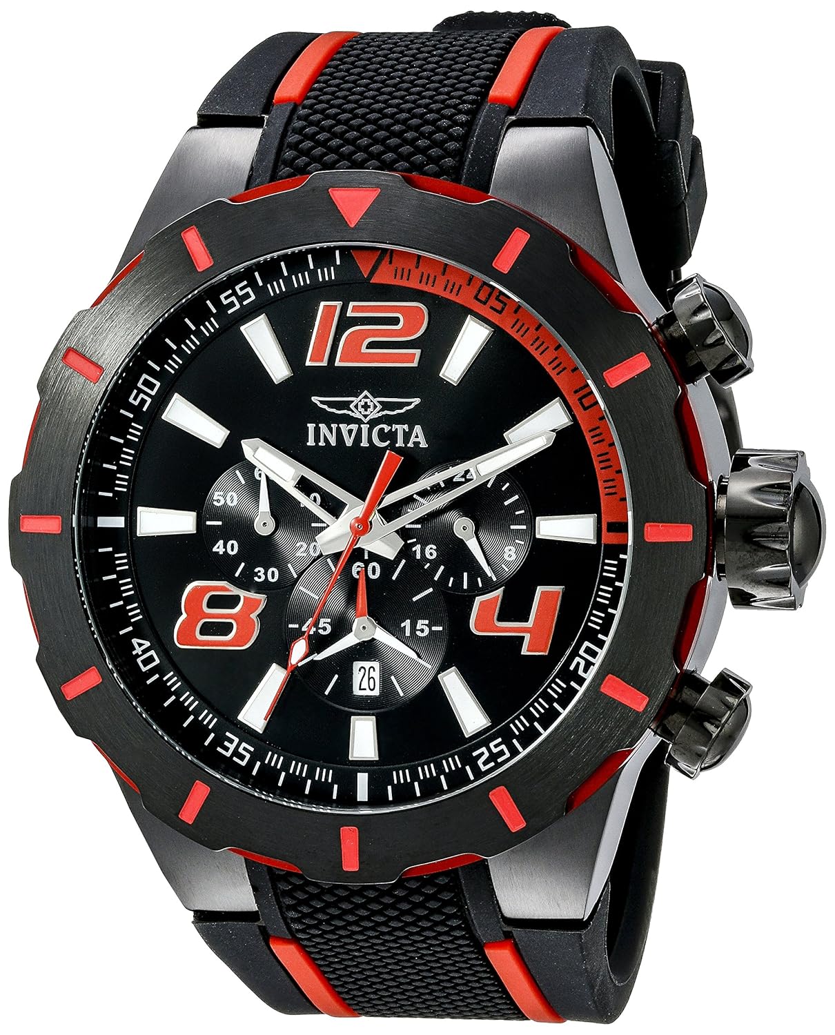 Buy Invicta Men's 20109 S1 Rally Stainless Steel Black and Red Watch
