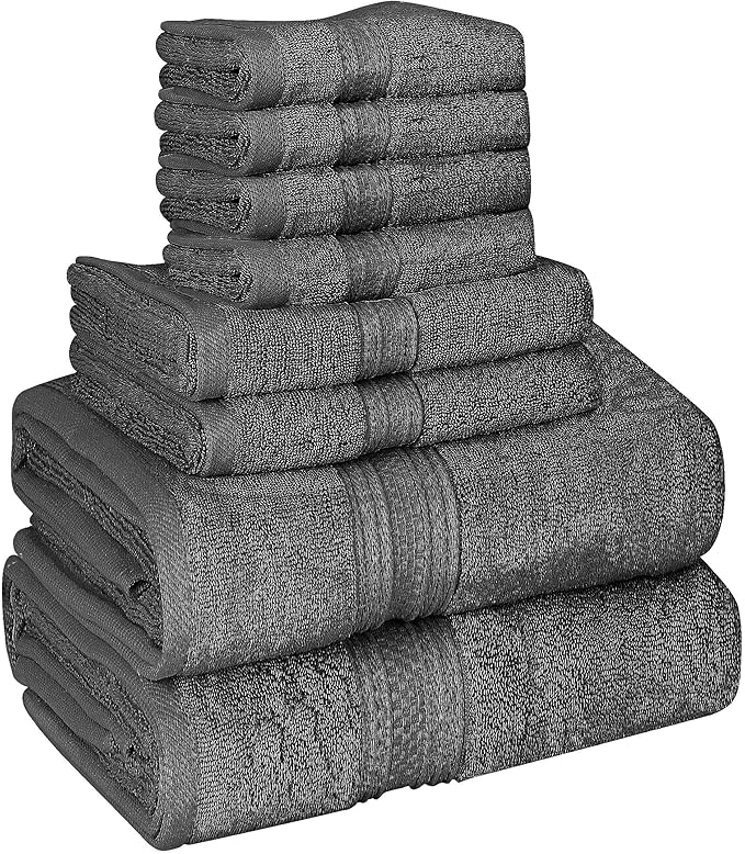 Utopia Towels 8 Piece Towel Set, 700 GSM, 2 Bath Towels, 2