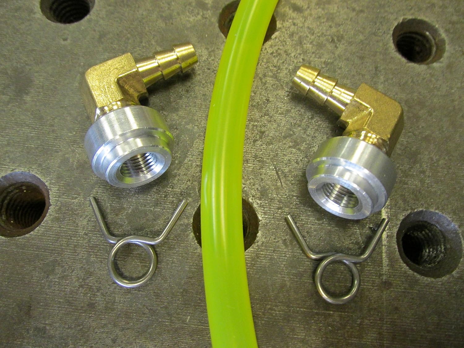 Steel Bung Yellow Tygon Hose Style External Fuel Gauge Chopper Bobber