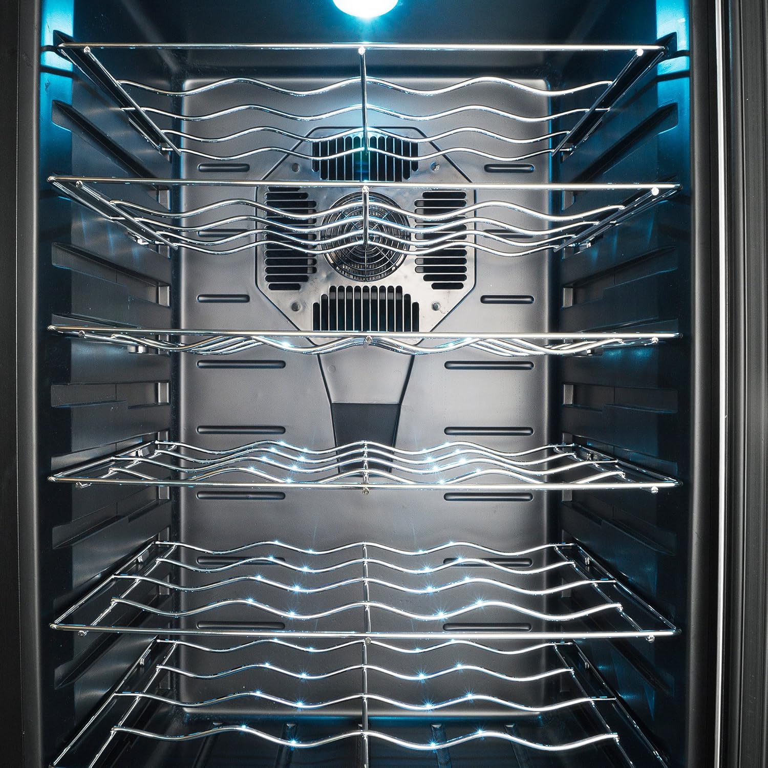Electro Boss 28 Bottle Wine Cooler Thermoelectric Stainless Steel Fridge For Red Or White Digital Display Reversible Glass Door Model 5335 Silver