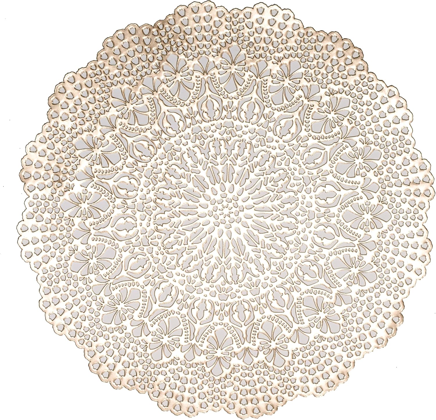 Benson Mills Pressed Vinyl Placemat (Set of 4), 15.5", Bloom-Gold, 4 Count: Home & Kitchen