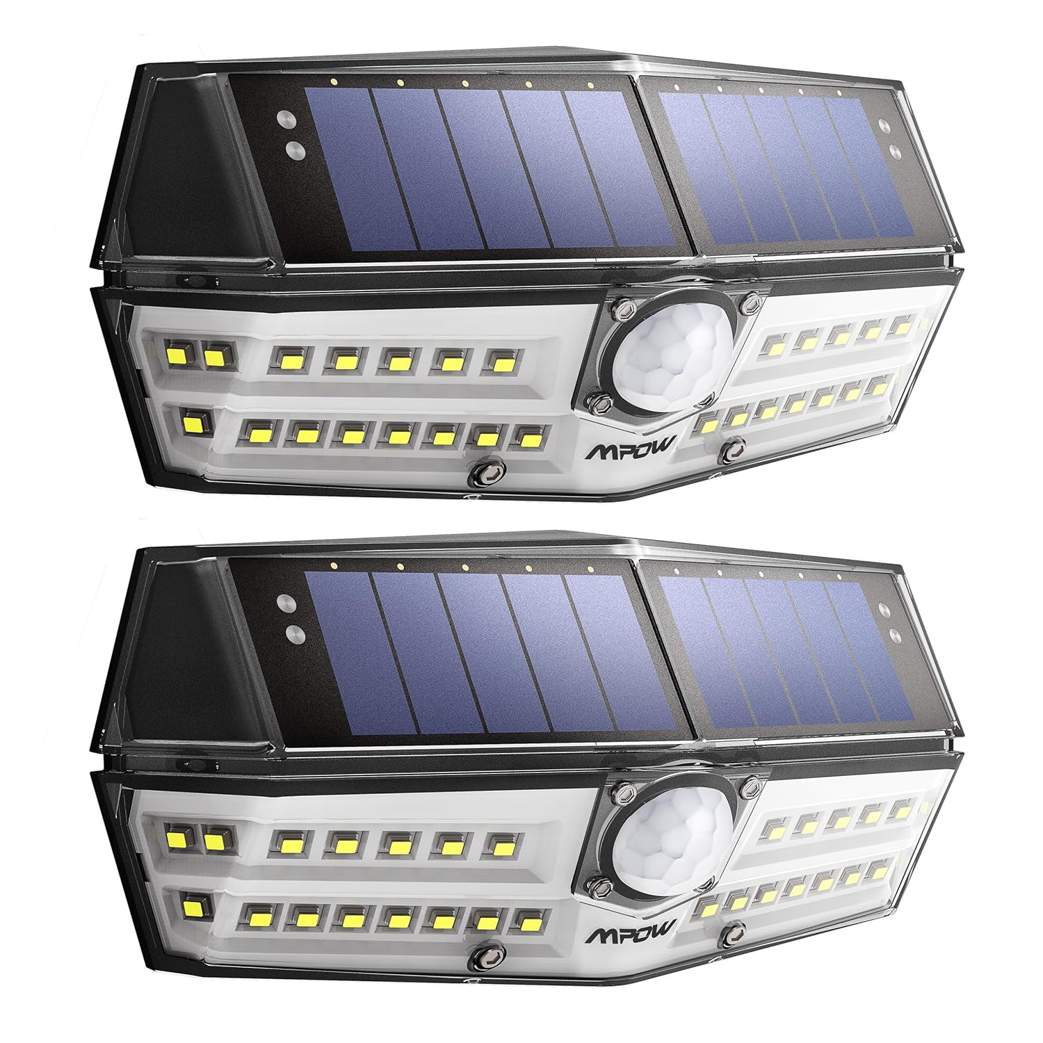 2 PACK 30 LED Mpow Lampe Solaire Etanche IPX6 Détecteur de Mouvement...