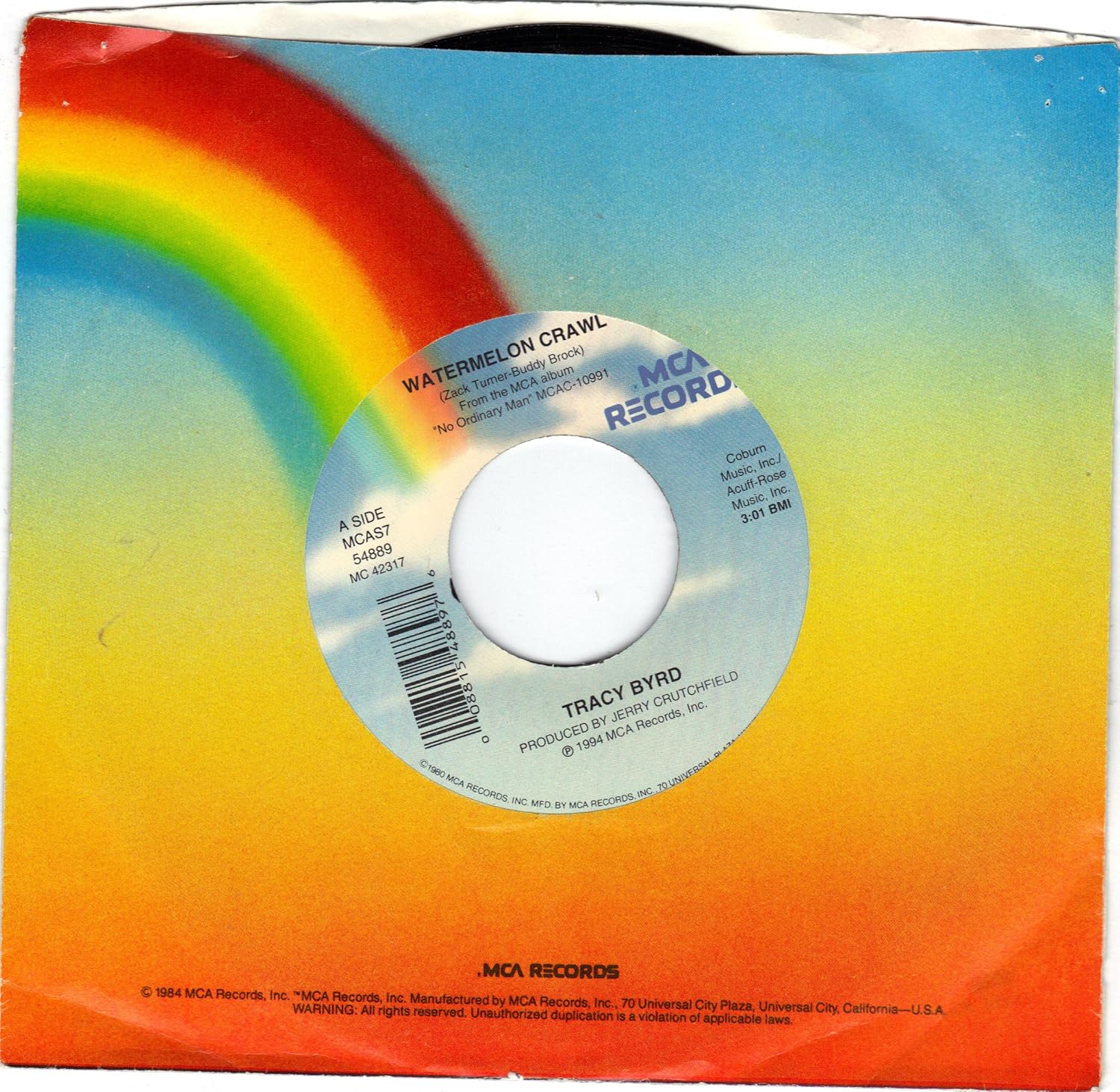 Tracy Byrd BYRD, Tracy/Watermelon Crawl/45rpm record Music