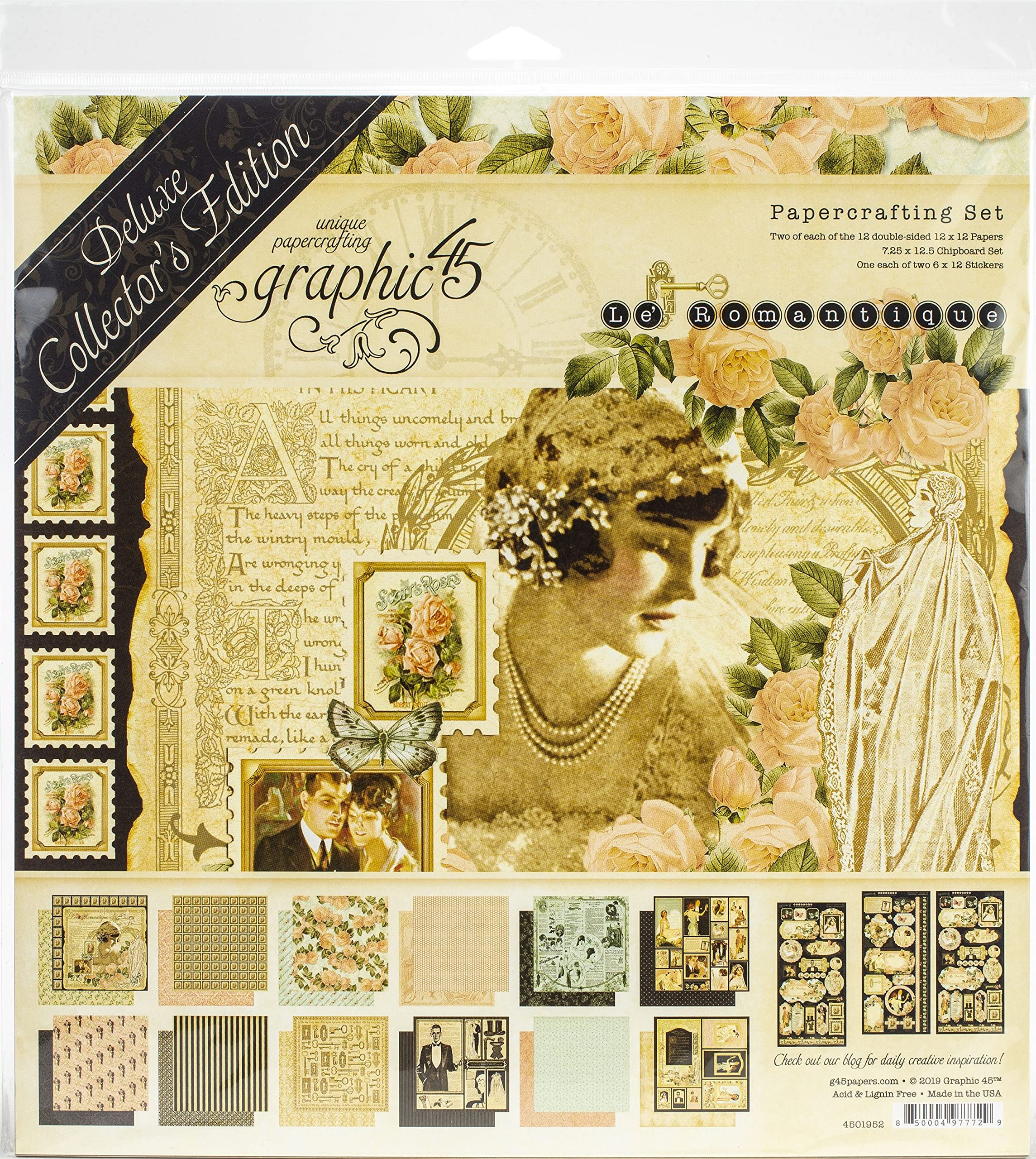 Graphic 45 G4501952 Le Romantique Deluxe Collector's Edition,Multicoloured, 12x12 Inches