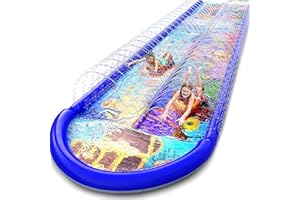 Undersea Water Dual Slip and Slide - 18 Ft X 5 Ft Slip N Slide and Sprinkler Splash Pad, Water Slide with Body Boards