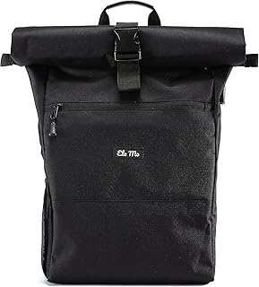 Ela Mo’s Rucksack Damen | Schön und Durchdacht | für Uni Reisen Freizeit Job | mit Laptopfach & Anti Diebstahl Tasche | Schwarz