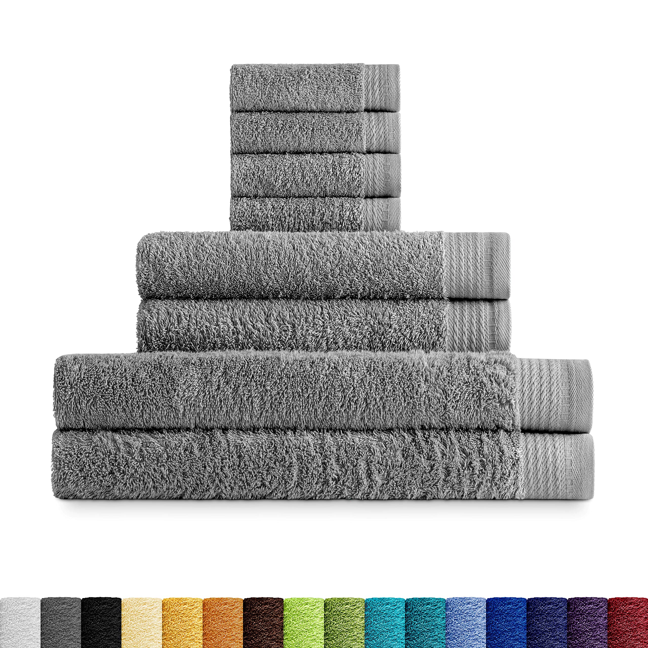 Eiffel Textile Quality Curly 600 gr Tocador Lavabo y Ducha grey