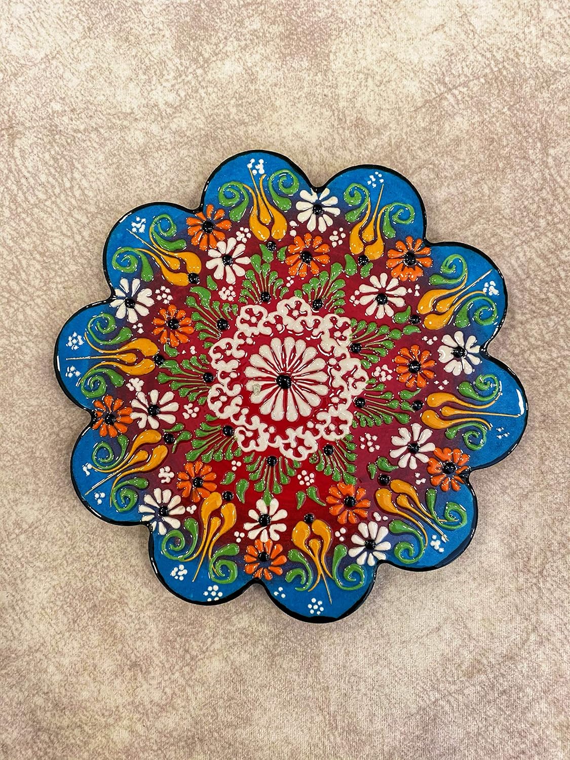 7'' Handmade Decorative Turkish Ceramic Trivet