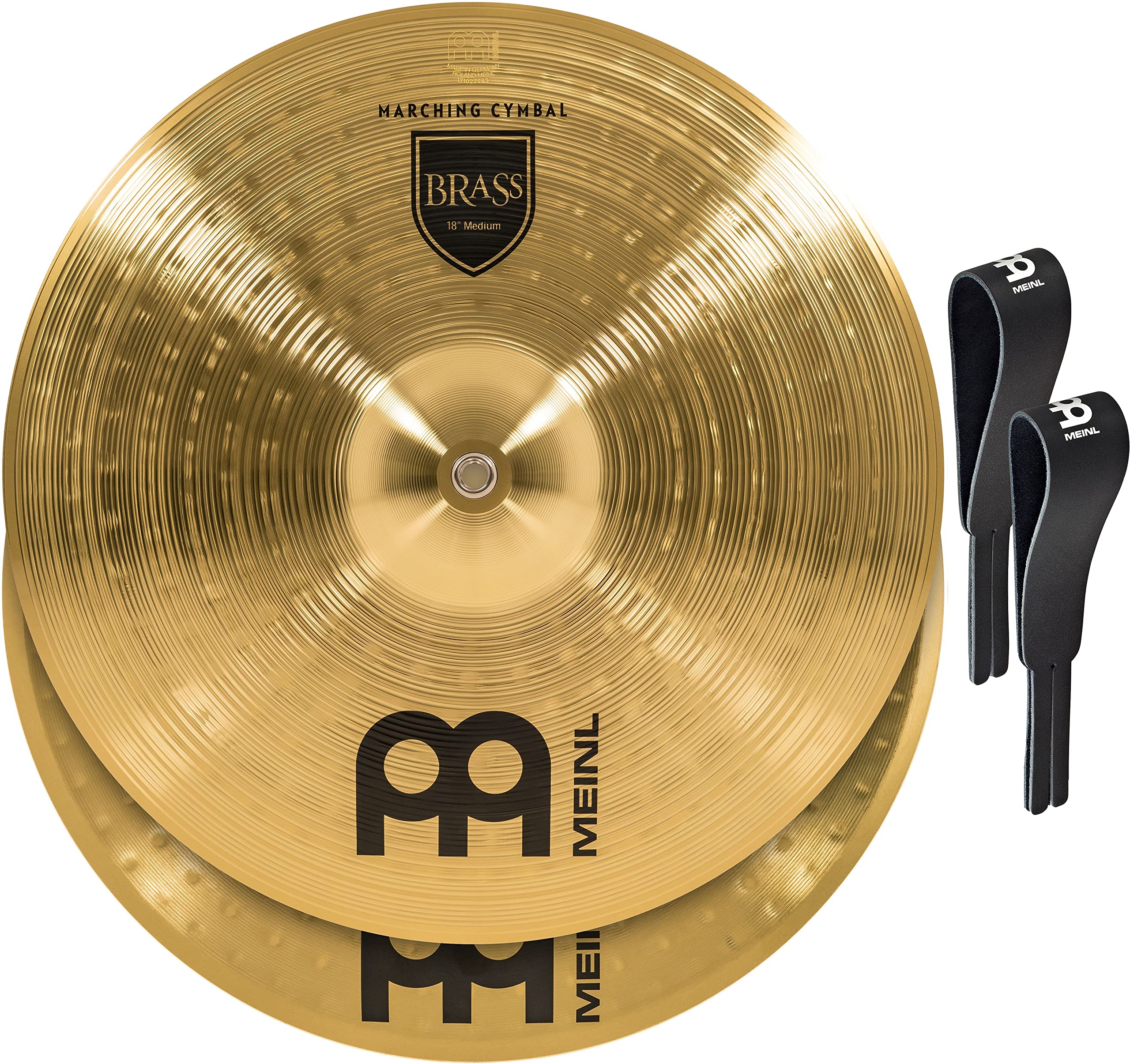 Meinl Cymbals Marching Student Brass - 18 inch - Marching Band Instruments - Brass Alloy, Traditional Finish (MA-BR-18M)