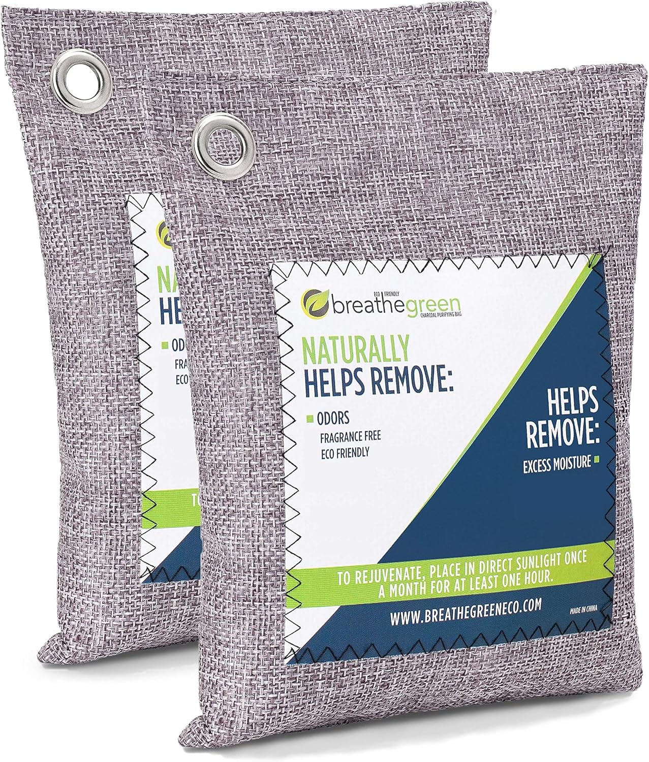 Nature Fresh Bamboo Charcoal Odor Eliminator Bag, Activated Charcoal Odor Absorber, Natural Freshener Removes Odors and Moisture, Odor Eliminator for Home, Pets, Car, Closet, Basement, RV…