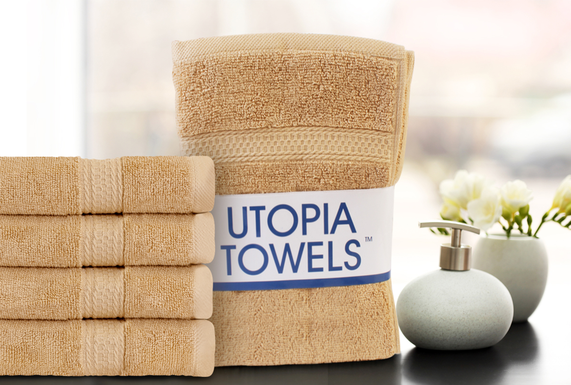 6 Utopia+Towels+Cotton+4+Pack+inches