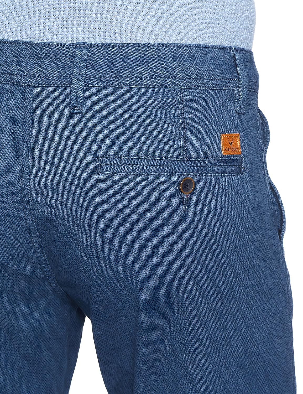 allen solly men's slim fit casual trousers