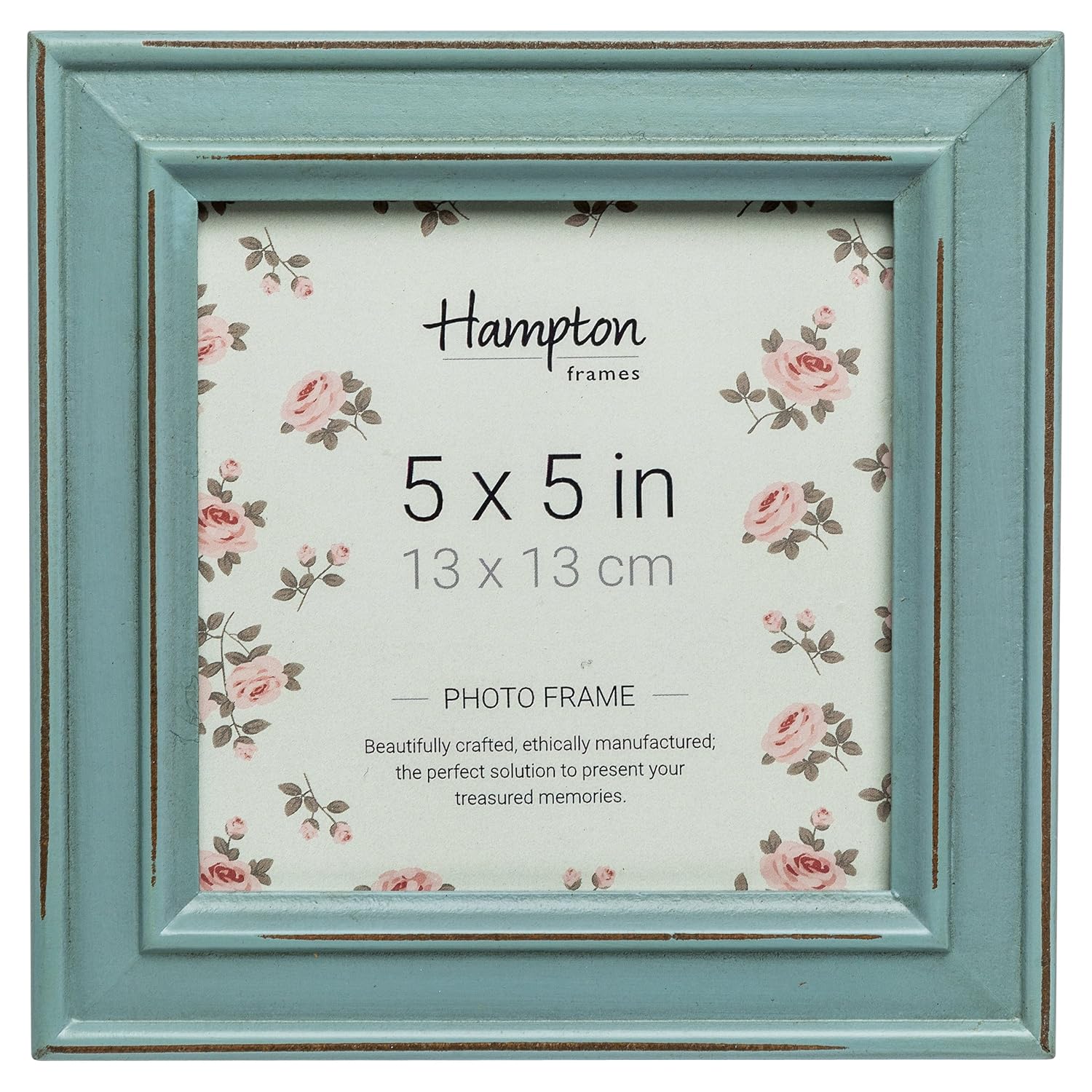 Hampton Frames Square Photo Frame, Blue, 5x5 (13x13cm) Amazon.co.uk