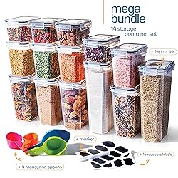 Storeganize Airtight Food Storage Containers With