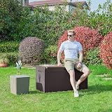 YITAHOME 380L Large Waterproof Resin Garden Storage Box Deck Box Outdoor Dark view 8