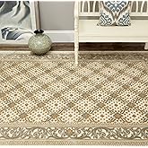 SAFAVIEH Paradise Collection Area Rug - 5'3" x 7'6", Creme, Oriental Viscose Design, Ideal for High Traffic Areas in Living R