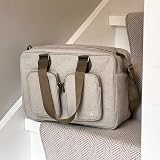 My Babiie Changing Bag Tote Oatmeal Herringbone - Insulated Bottle Holder, Mat view 7