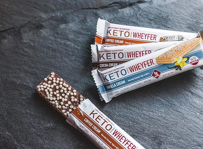 Convenient Nutrition Keto WheyFer Protein Snack Bars I Low