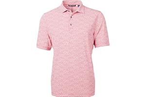 Cutter & Buck Men's Short Sleeve Virtue Eco Pique Botanical Print Polo Shirt