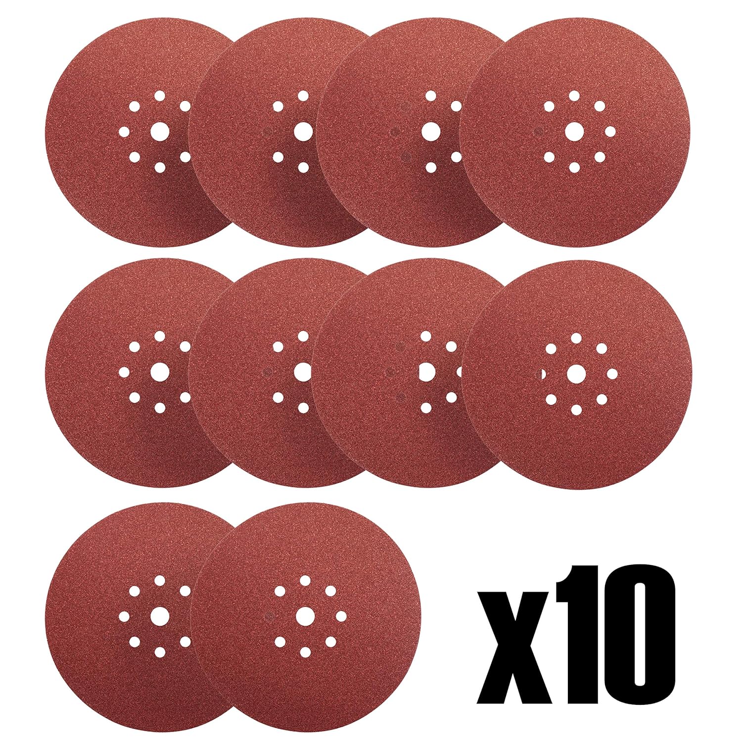 S&R sanding disc / abrasive discs / sandpaper set Ø 225mm, 8 holes
