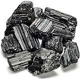 KALIFANO Black Tourmaline Bundle with Calming and Purification Energy - Brazilian Turmalina Negra Schorl Reiki Healing Crysta