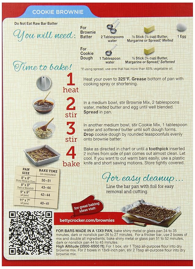 Betty Crocker Cookie Brownie Bar 19 5 Ounce Boxes Pack Of 12 Amazon Com Grocery Gourmet Food