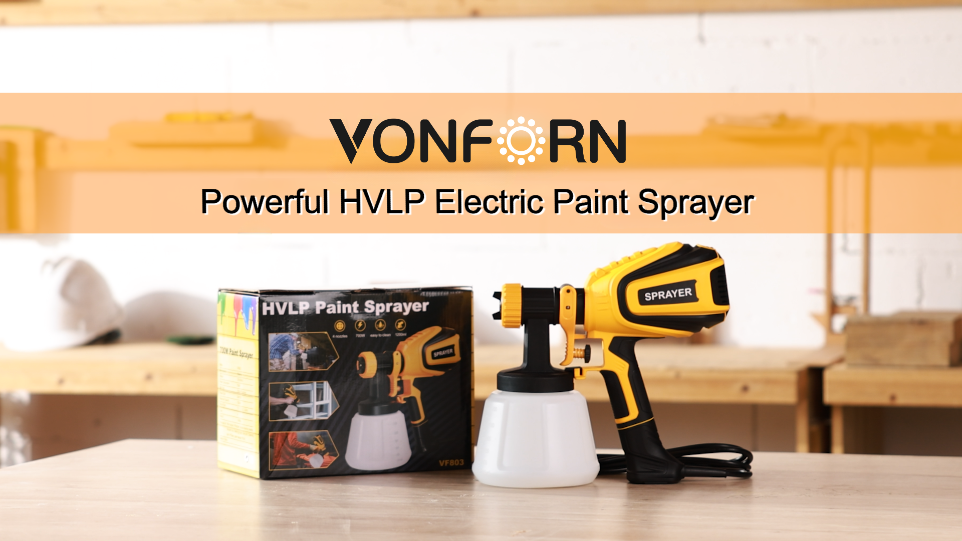 VONFORN Paint Sprayer, 700W Spray Paint Gun with 4 Nozzles & 3 photo 12