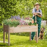 Yaheetech Raised Garden Bed Fir Wood 120.5x59x76cm Elevated Planter Box view 2