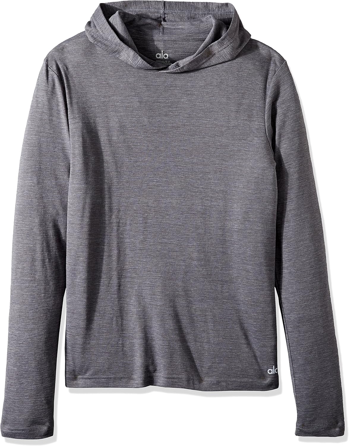 Alo Yoga Men's Core Long Sleeve Hoodie, Asphalt Performance Blend