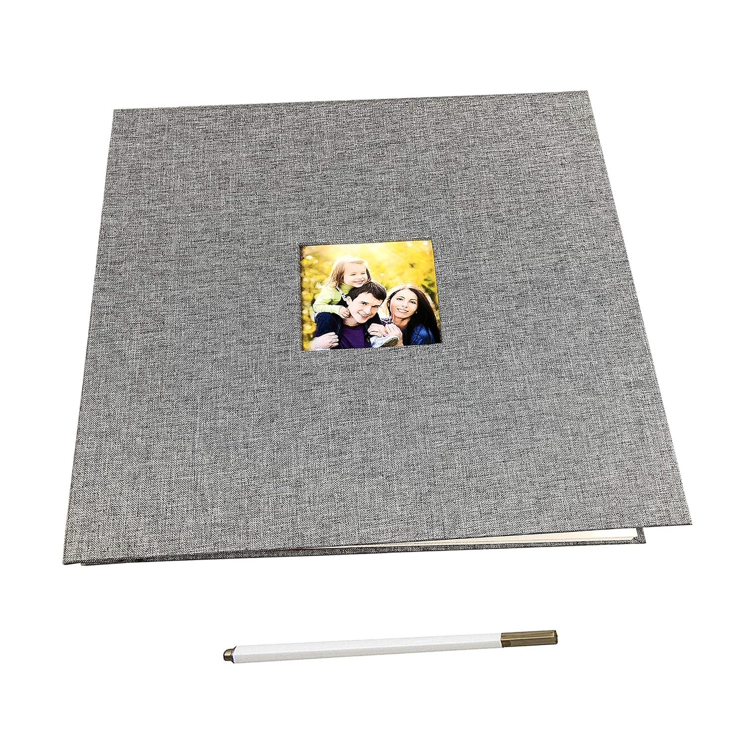 Self Adhesive Photo Album Large DIY Linen