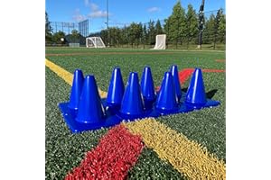 LVL10 SPORTS Heavy & Tough Cones - Won't Fly Away in Wind or Crack/Break - LVL10 Pro Training Cones - 2" / 6" Sizes and Colors