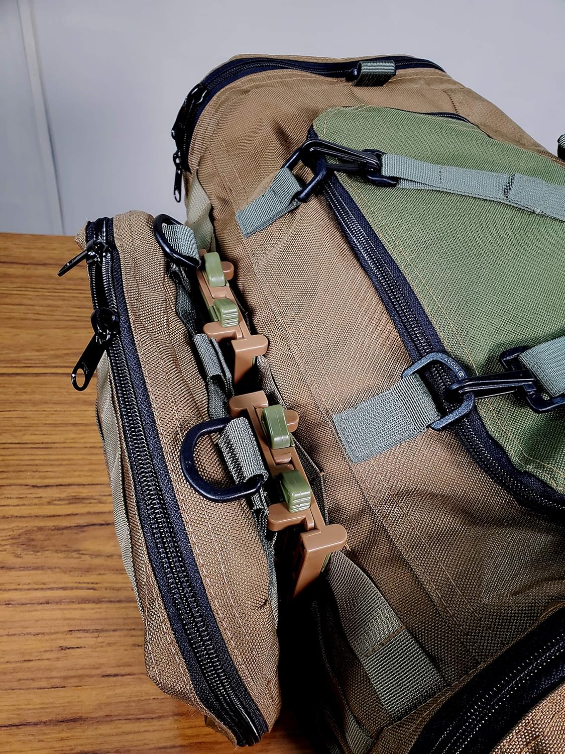 PORTINEER P1 MOLLE Quick Connector Clip for Tactical Gear Ideal for MOLLE Accessories, Tactical Bag, MOLLE Attachments, MOLLE Clip for Any MOLLE Strap System 2 Connector Pair : Sports & Outdoors