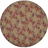 Martha Stewart x SAFAVIEH Area Rug Collection - 4' Round, Crimson Clover, Hand-Hooked Wool, Ideal for Living Room, Bedroom, D