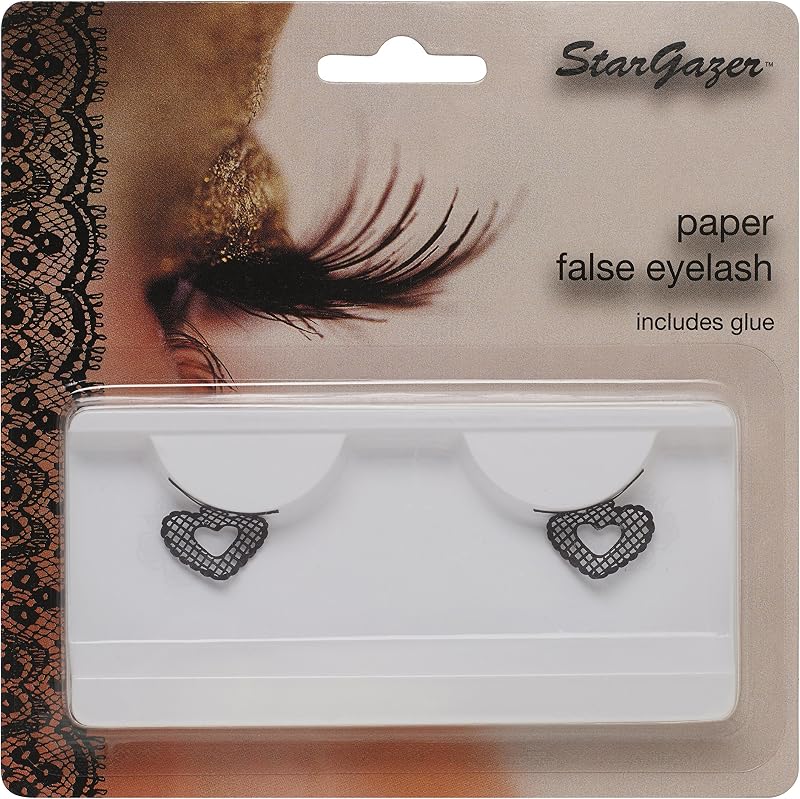 Stargazer Paper Eye Lash Heart - Delicate Cut Out False Lashes with Glue