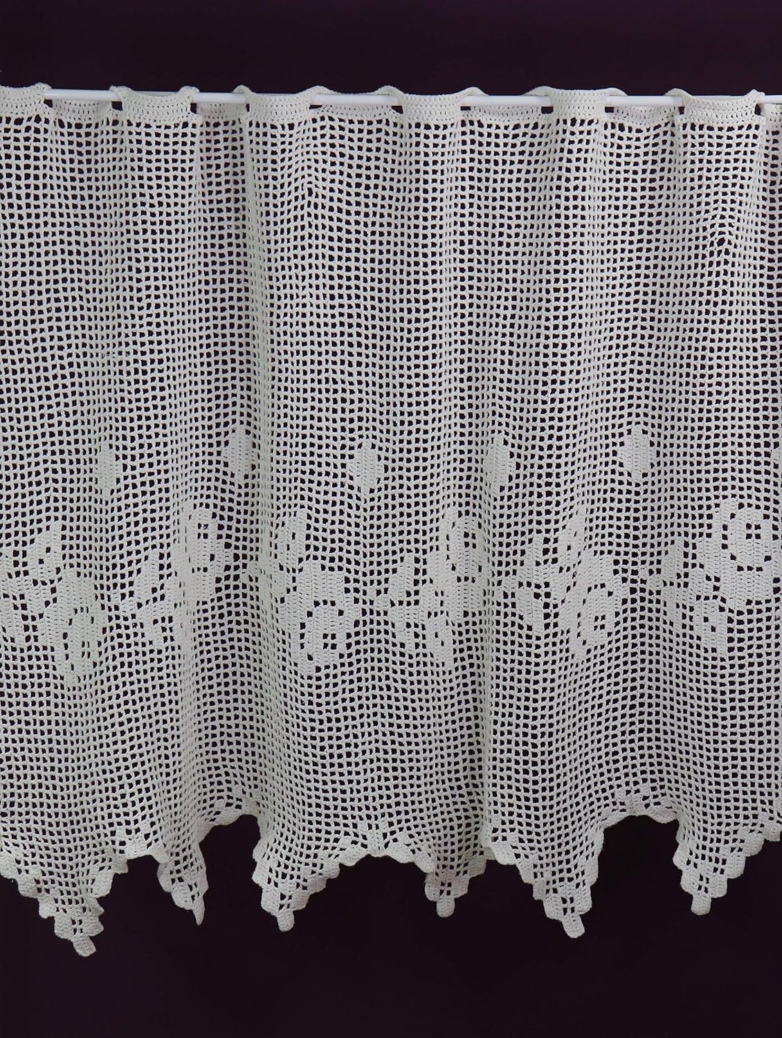 Vonknaub Full Crochet Net Curtain Made To Measure Rose Crochet