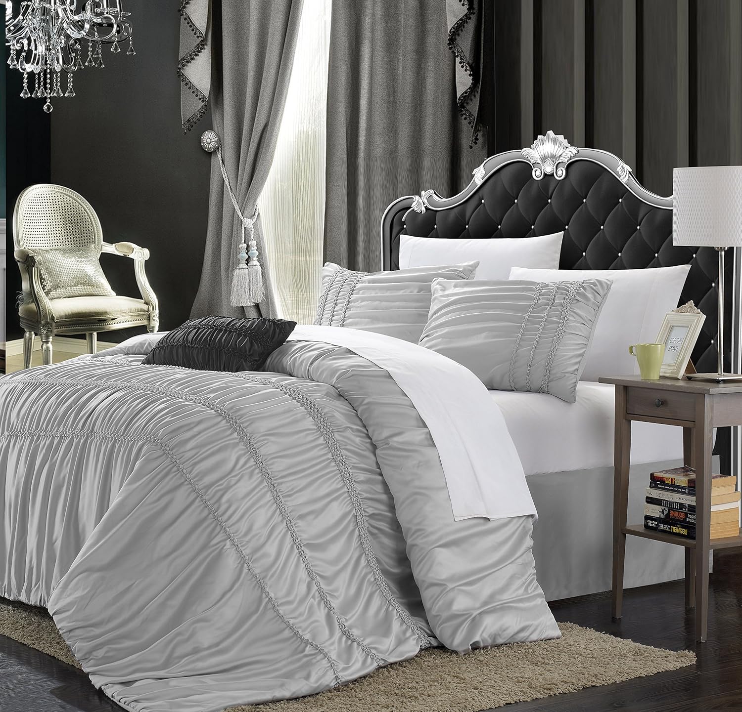 Amazon Com Perfect Home Romance 5 Piece Comforter Set Shams