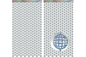 GREATRIL Disco Ball Photo Booth Backdrop Party Decor - Glitter Silver Disco Ball Streamers for New Years Eve/Prom/Y2K Themed 
