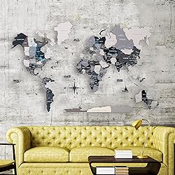 3D Wood World Map – 3D Wall Decor with Wood Map