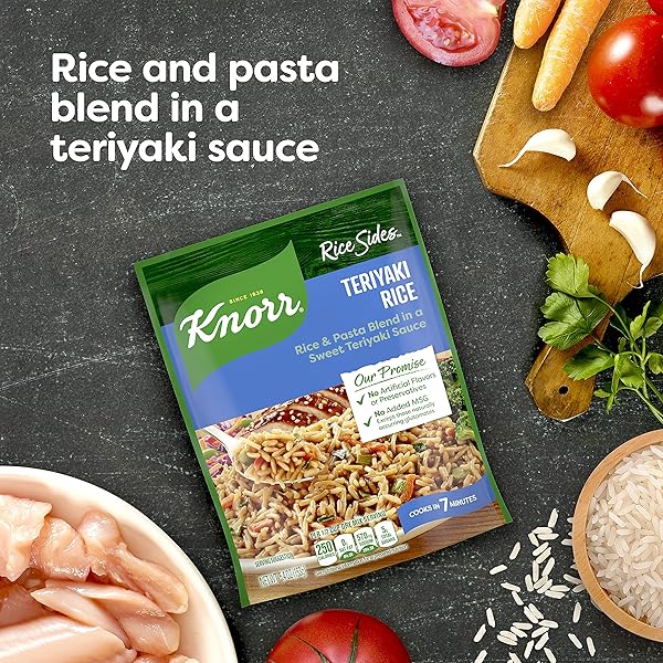 KNORR RICE SIDES FOR A TASTY RICE SIDE DISH TERIYAKI NO ARTIFICIAL FLAVORS, NO PRESERVATIVES, NO ADDED MSG 5.4 OZ
