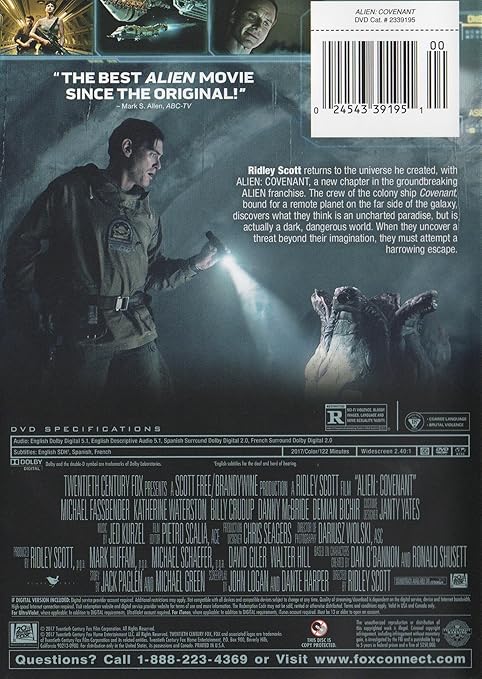 Amazon Com Alien Covenant Dvd Movies Tv