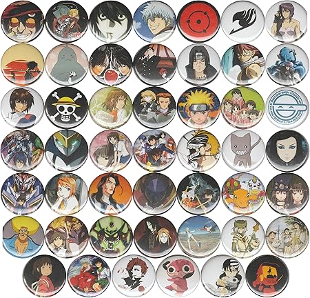 Amazon Com Huge Wholesale Lot Of 48 00 S Anime 1 Inch Pins Buttons Badges Everything Else