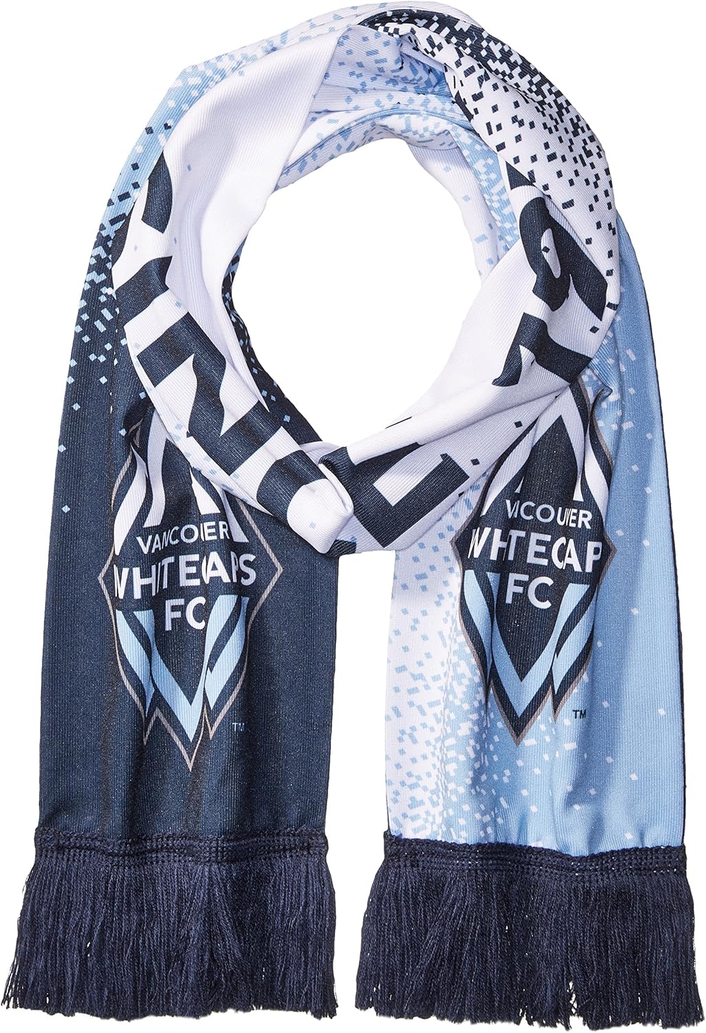 MLS Vancouver Whitecaps Adult MLS SP17 Fan Wear Sublimated Scarf with Fringe, Osfa, Blue : Clothing