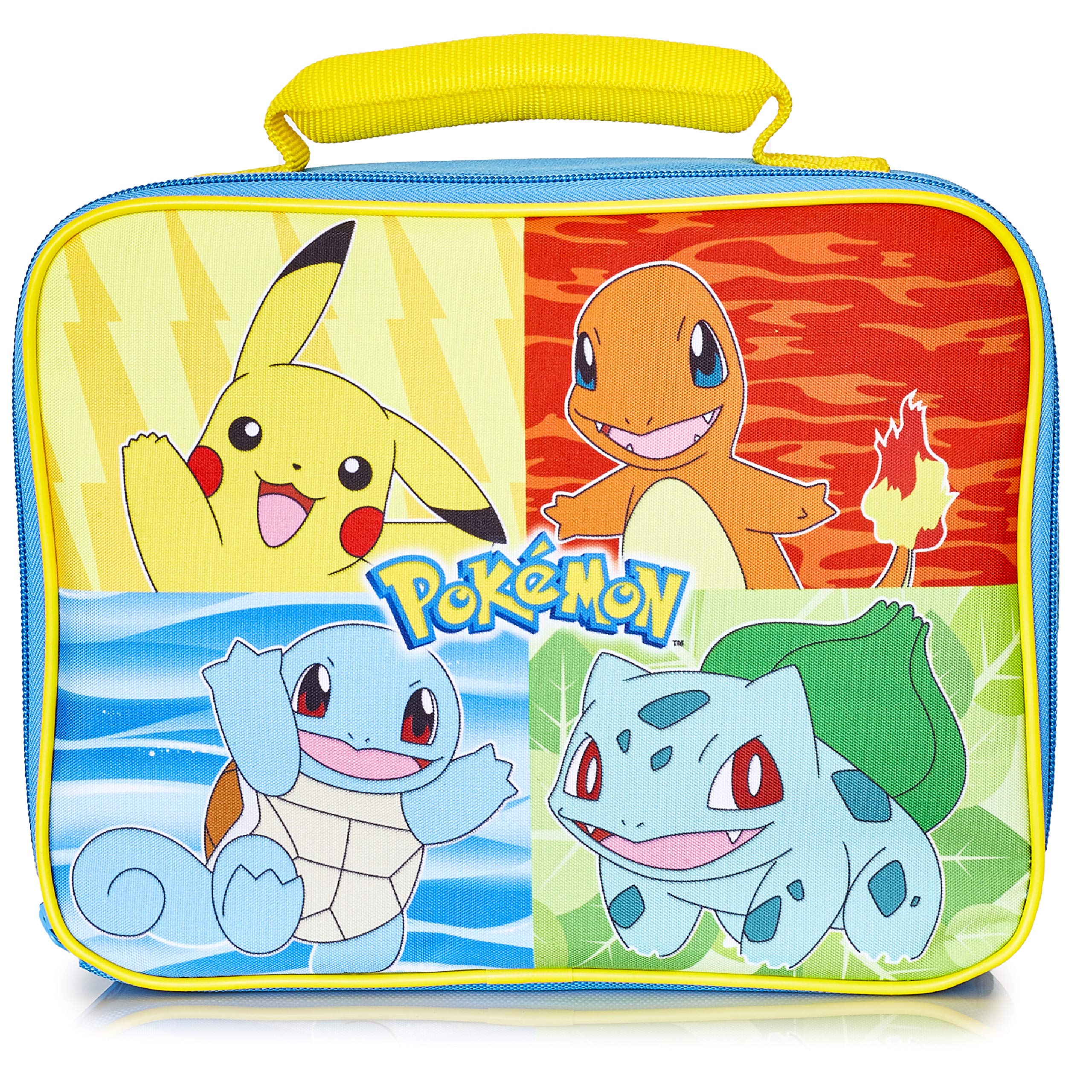 Pokemon Insulated Lunch Bag - Pikachu Lunch Case for School, Travel, Days Out (Yellow/Multi)