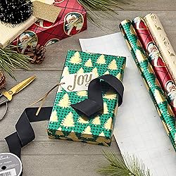 Hallmark Foil Christmas Wrapping Paper with Cut