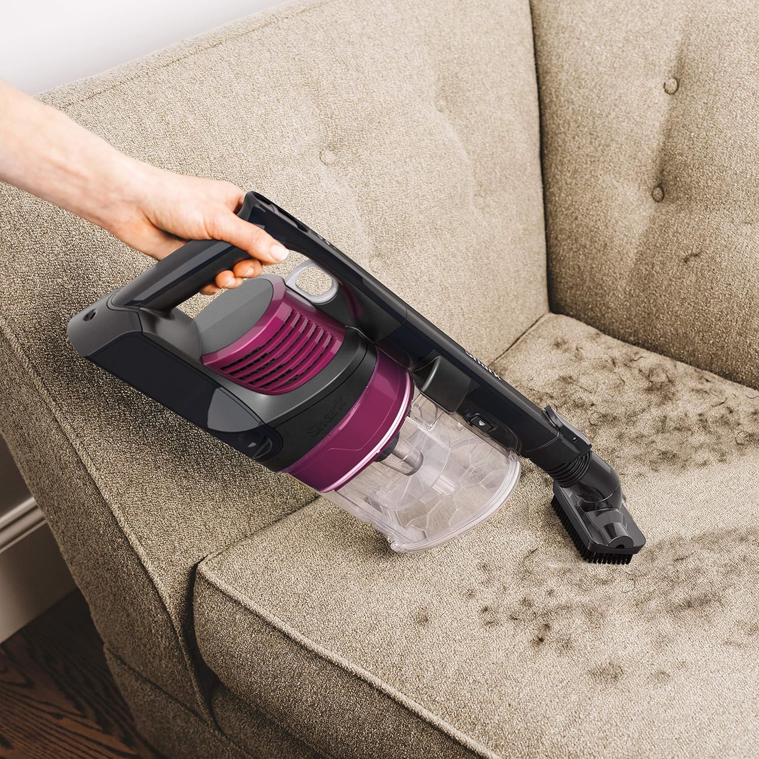 Shark IZ163H Rocket Pet Pro Cordless Stick Vacuum with MultiFlex, Self-Cleaning Brushroll, Dirt Engage Technology and Powerful Suction, in Raspberry: Home & Kitchen