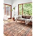 Loloi Layla Collection, LAY-14, Mocha/Blush, 2'-6" x 7'-6", .13" Thick, Runner Rug, Soft, Durable, Vintage Inspired, Distressed, Low Pile, Non-Shedding, Easy Clean, Printed, Living Room Rug