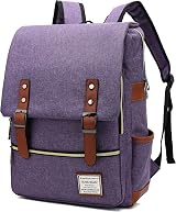 HASAGEI FreeMaster Vintage Backpack 15.6 Laptop Daypack Purple Canvas Rucksack