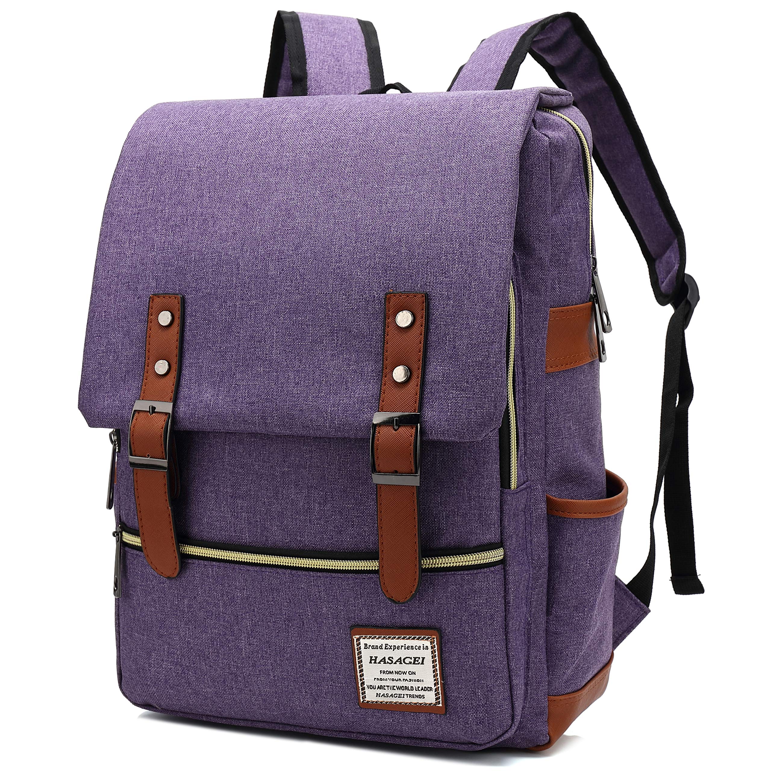 FreeMaster Vintage Unisex Casual School Bag Travel Laptop Backpack Rucksack Daypack Tablet Bags (Purple)